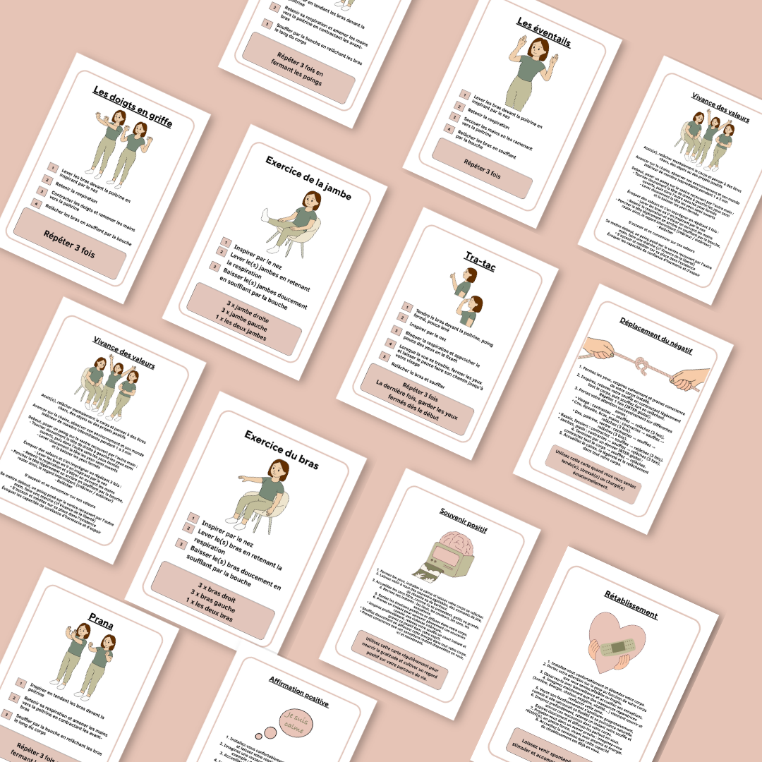 Jeu de 53 cartes de sophrologie à imprimer pour préparer ses séances