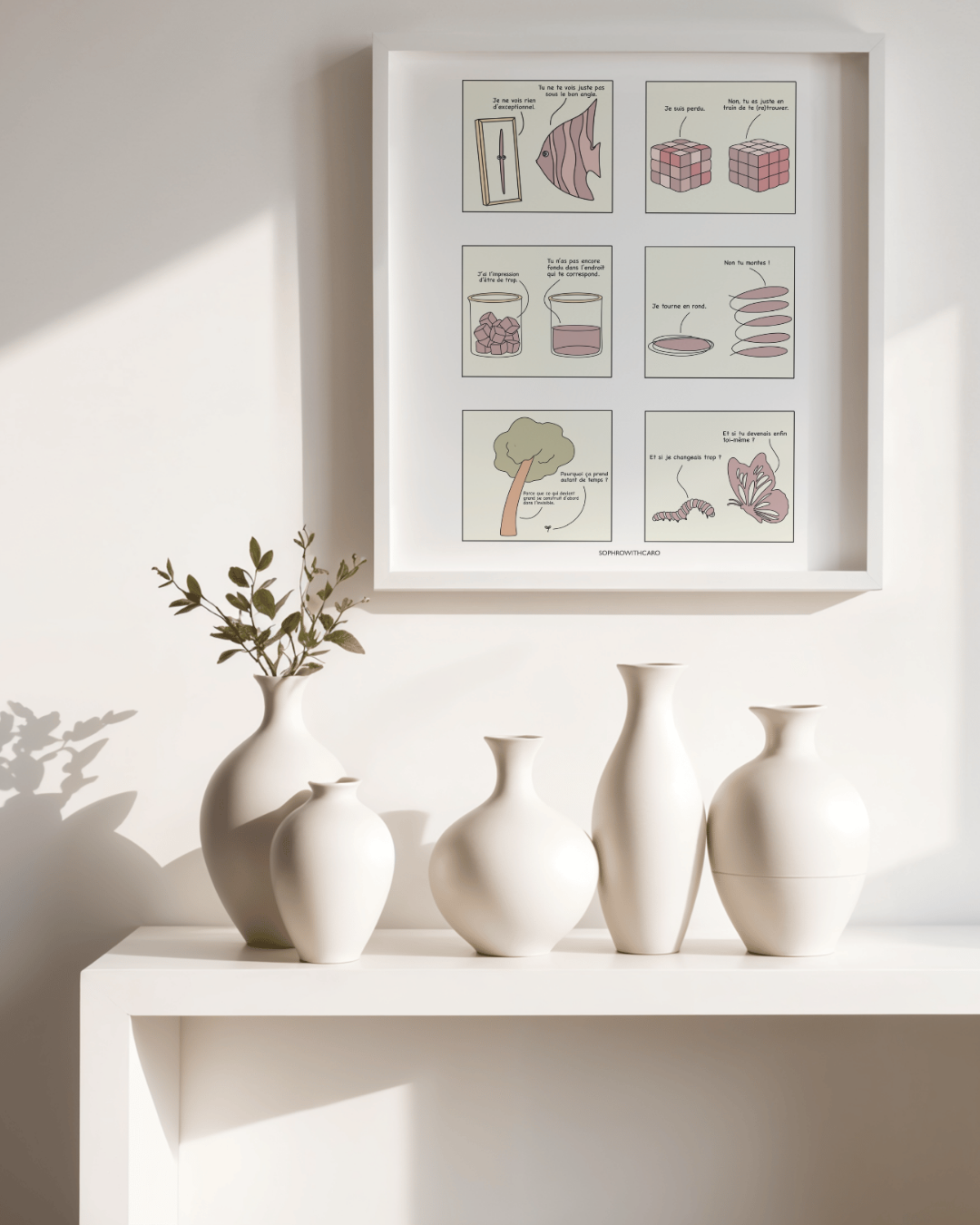 Voir les choses autrement - Affiche illustrée