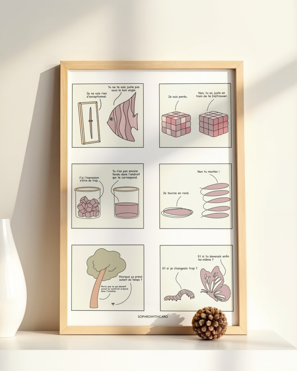 Voir les choses autrement - Affiche illustrée
