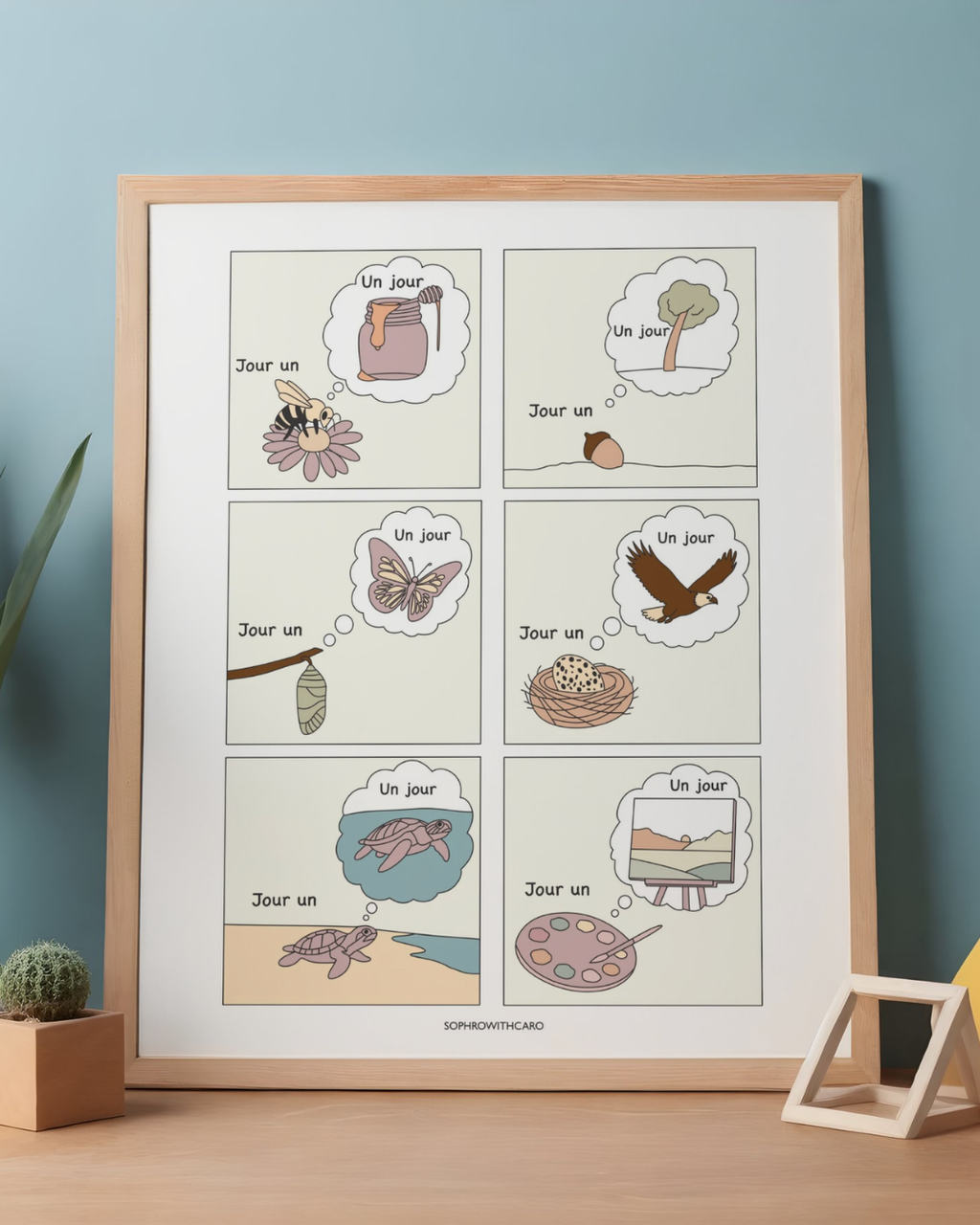 Jour un - Affiche illustrée
