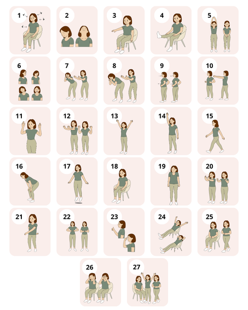27 illustrations des relaxations dynamiques