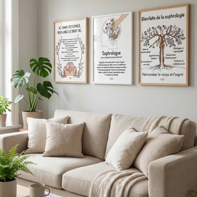 Pack deco cabinet de sophrologie - 3 affiches imprimables (PDF) 