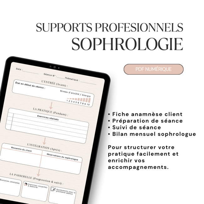 Fiches professionnelles pour sophrologues – suivi de séance et outils complémentaires